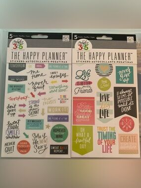 The Happy Planner Inspirational Sticker Sheets -Set Of 2 $19.99 ea Reg Price